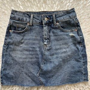 Wind Fable Denim Mini Skirt
